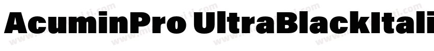 AcuminPro UltraBlackItalic字体转换